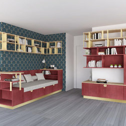 S&eacute;verine - une biblioth&egrave;que de style art d&eacute;co - 本棚
