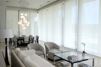 Elegant living room photo in Miami