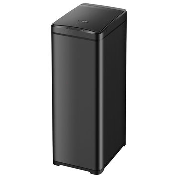 Black StainlessSteel Automatic Trash Can for Kitchen,Touchless Motion Sensor Bin