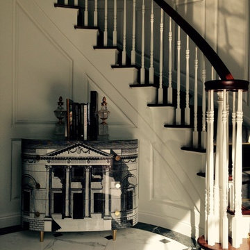 JamesYarosh.com : Foyer renovation - Stone, Panel Molding, Stairs & Furnishings