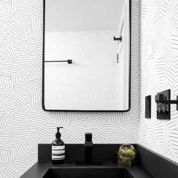 Lower East Side Black and White Guest Bath