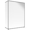 Manhattan 59" or 71" Wardrobe Cabinet, White With Glass doors, 59" Wide