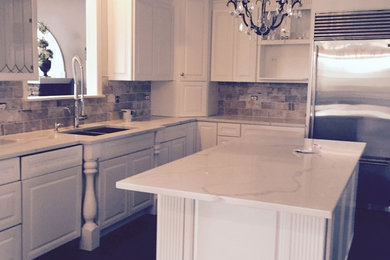 This kitchen we refinished in a crisp white