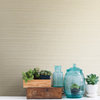 Ping Cream Grasscloth Wallpaper,, Sample