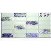 Violet Green Lavender Flowers 3D Wall Panels, Set of 5, Covers 25.6 Sq Ft