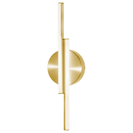 Ella 17" LED Wall Sconce, Satin Brass