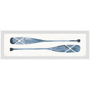 "Paddle Blues" Framed Painting Print, 45"x15"