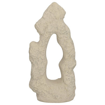 Cast Stone Table Top Sculpture, Single Hole, Roman Stone