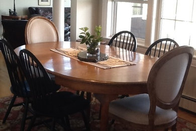 Inspiration for a timeless dining room remodel in Portland Maine