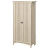 Bowery Hill Wood Furniture Kitchen Pantry Cabinet with Doors in White