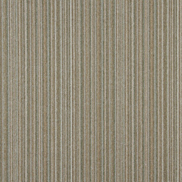 Light Brown Green And Ivory Striped Country Tweed Upholstery Fabric By The Yard