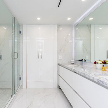 Modern Vanity and Linen Closet by VelArt