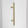 Villena 60" W x 58" H Single Sliding Frameless Tub Door, Brushed Gold, 60 Inches