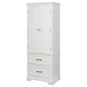 Lauren Modern Free Standing Bathroom Linen Tower Storage Cabinet