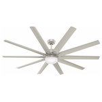 Hunter - Hunter Overton-Ceiling Fan With LED Light Kit and Wall Control, Brushed Nickel - 50718A ten-blade design, powerful high-speed cooling, aOverton-Ceiling Fan  Hunter 72 inch Overt *UL Approved: YES Energy Star Qualified: n/a ADA Certified: n/a  *Number of Lights: 2-*Wattage:60w LED bulb(s) *Bulb Included:Yes *Bulb Type:LED *Finish Type:Matte Nickel