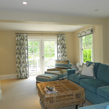 Invert Pleat Drapes & Roman Shade