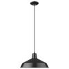 Industrial Matte Black Hanging Light