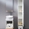 Fresca Adour 16" Modern Single Sink Vanity Set, Mirror, Light Walnut