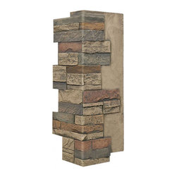 136-DURANGO STACKED STONE VENEER CORNER 24"H X 11"W X 1 1/4"D - Wall Panels