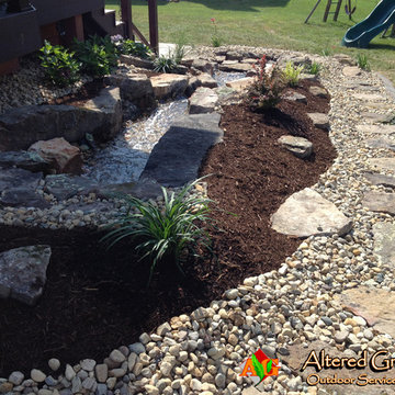 Backyard Makeover with Water Feature