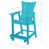 Phat Tommy Tall Bistro Table and Chairs Set, Outdoor Pub Table, Teal