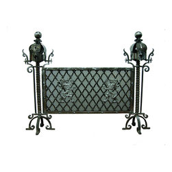 ACC-002 Custom Iron Fireplace Screens - Fireplace Screens