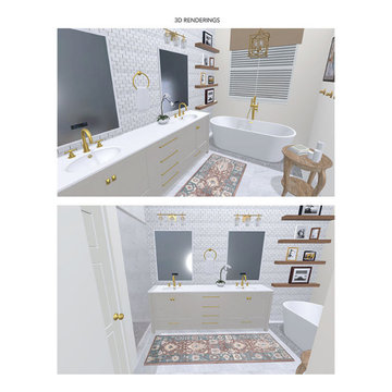 Design Plan - Transitional Primary Bathroom