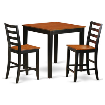 3-Piece Counter Height Table/Chair Set, Kitchen Table, 2 Chairs.
