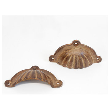 Iron Vintage Cup Pull - 1 Sizes - PL-IR8357, Rust