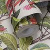 Painted Oriental Birds and Trees Tropical Wallpaper, Natural, Double Roll
