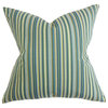 Dafydd Stripes Pillow Blue 18"x18"