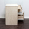 Flat Iron Desk, 20x41x30, Birch Wood, Natural Teak
