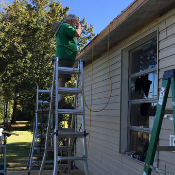 Shop Rebuild ~ Elimation of Old Large Broken $700 Window & Repair Roof
