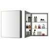 Aluminum Bathroom Medicine Cabinet, Recess Or Surface Mount, 16“x20"