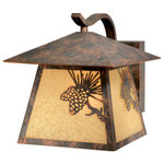 Vaxcel - Whitebark 9.25" Outdoor Wall Light Olde World Patina - Evoking the spirit of the wilderness, this rustic themed light features a pinecone silhouette. It will complement a variety of home styles making it a great choice for a vacation lodge, cabin or a suburban home - anywhere you want to bring an element of nature. This outdoor wall light is ideal for your porch, entryway, garage, or any other area of your home.