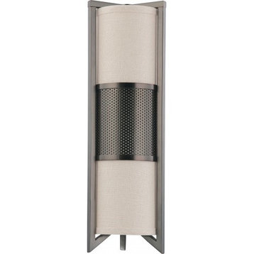 Nuvo Diesel - 3 Light Vertical Sconce W/ Khaki Fabric Shade