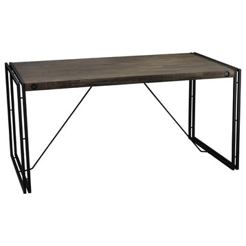 Cortesi Home Thayer Wood Top Dining Table With Metal Legs
