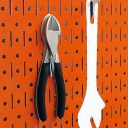 Wall Control Orange Metal Pegboard ToolBoard | Peg Board Colors - Garage And Tool Storage