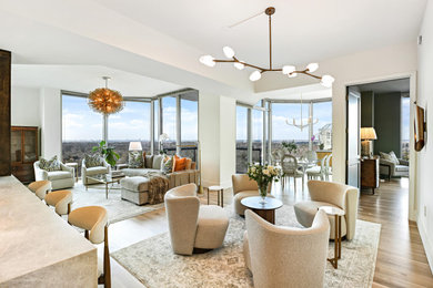 Example of a trendy living room design in Atlanta