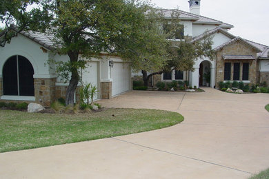 Mediterranean exterior home idea in Austin