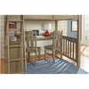 Highlands Full Loft Bed with Desk in Driftwood Full