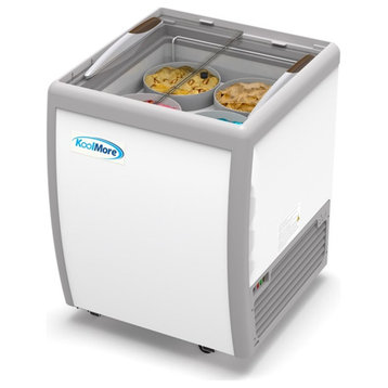 KoolMore 26 in. 4 Tub Ice Cream Dipping Cabinet Display Freezer - 6 cu. ft.