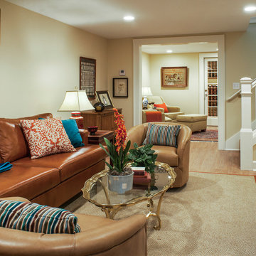 Cozy Traditional Basement Renovation in East Mooreland
