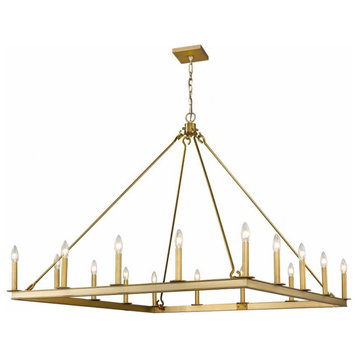16 Light Chandelier in Linear Style - 45 Inches Wide by 41 Inches High-Olde