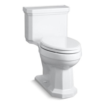 Kohler Kathryn Elongated 1-Piece 1.28 GPF Toilet, Right-Hand Lever, White