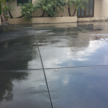 Colored Cement Driveway