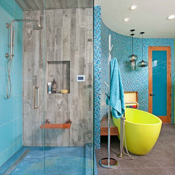 Unconventional Color Master Bathroom
