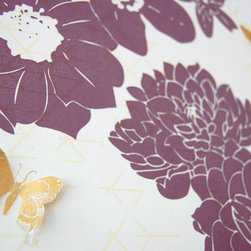 Geo Fleur Wallpaper, Bedroom Feature Wall - Wallpaper
