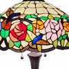 23" Stained Glass Two Light Hummingbird Accent Table Lamp