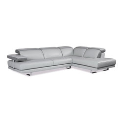 8754 Italian Leather Sectional Sofa with Right Chaise - Sectional Sofas